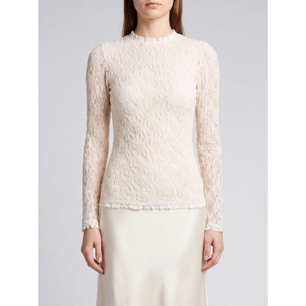 Isabel Marant Women Isabel Marant Slim Fit Long-Sleeved Lace Top